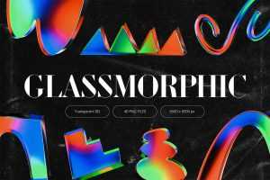 Free 3D Glowy Glassmorphic Shapes
