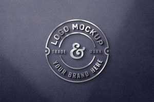 Free 3D Metal Logo Mockup PSD