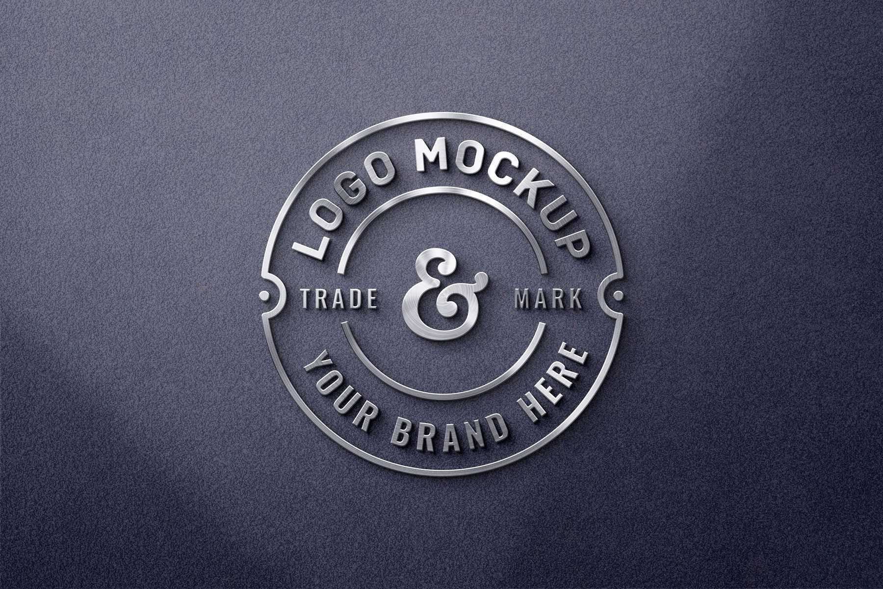 Free 3D Metal Logo Mockup PSD