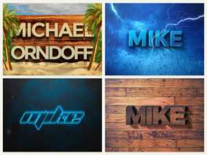 Free 3D Text Mockup Bundle PSD