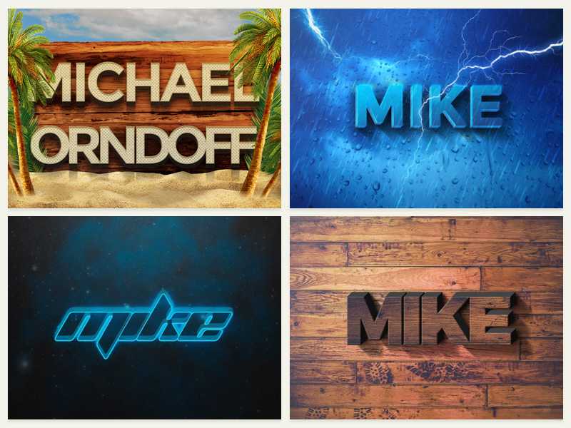 Free 3D Text Mockup Bundle PSD