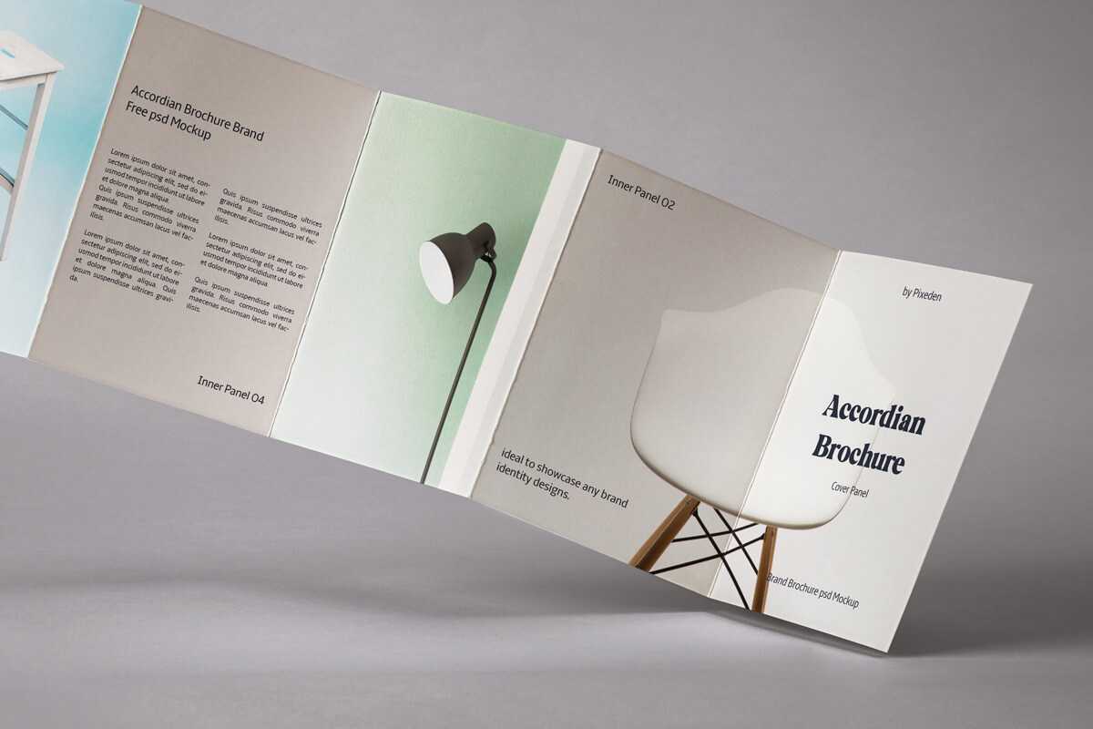 Free 4 Fold Brochure Psd Mockup
