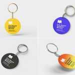 Free 4 Free Round Key Ring / Keychain Mockup PSD Files PSD