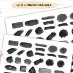 Free 40 Free Watercolor Photoshop Brushes (.ABR Pack)