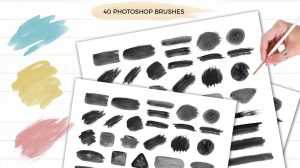 Free 40 Free Watercolor Photoshop Brushes (.ABR Pack)
