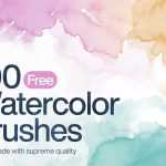 Free 4K Free Watercolor Photoshop Brushes (Ultra High Resolution)
