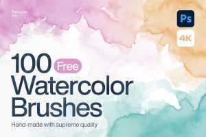 Free 4K Free Watercolor Photoshop Brushes (Ultra High Resolution)
