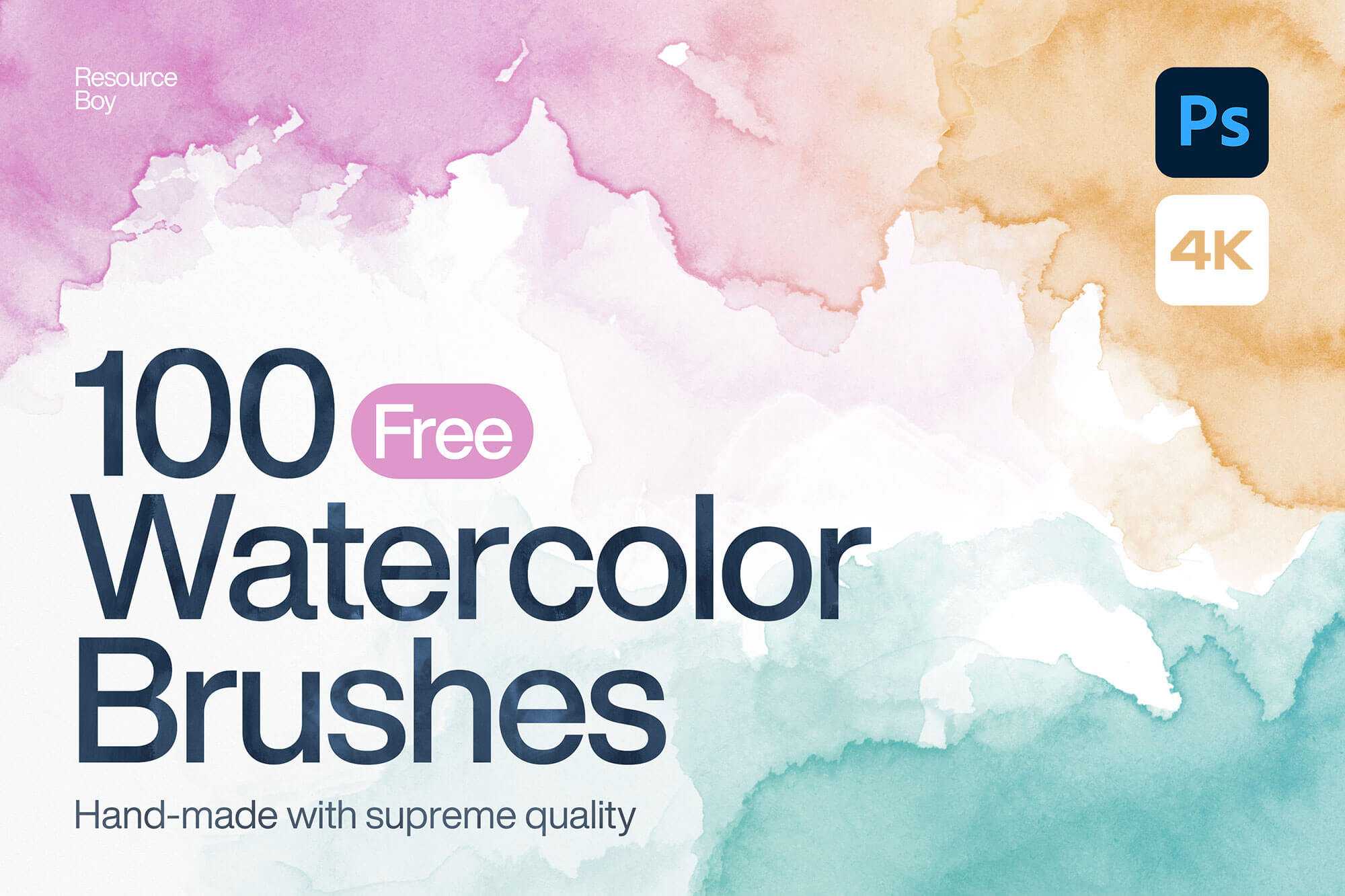 Free 4K Free Watercolor Photoshop Brushes (Ultra High Resolution)