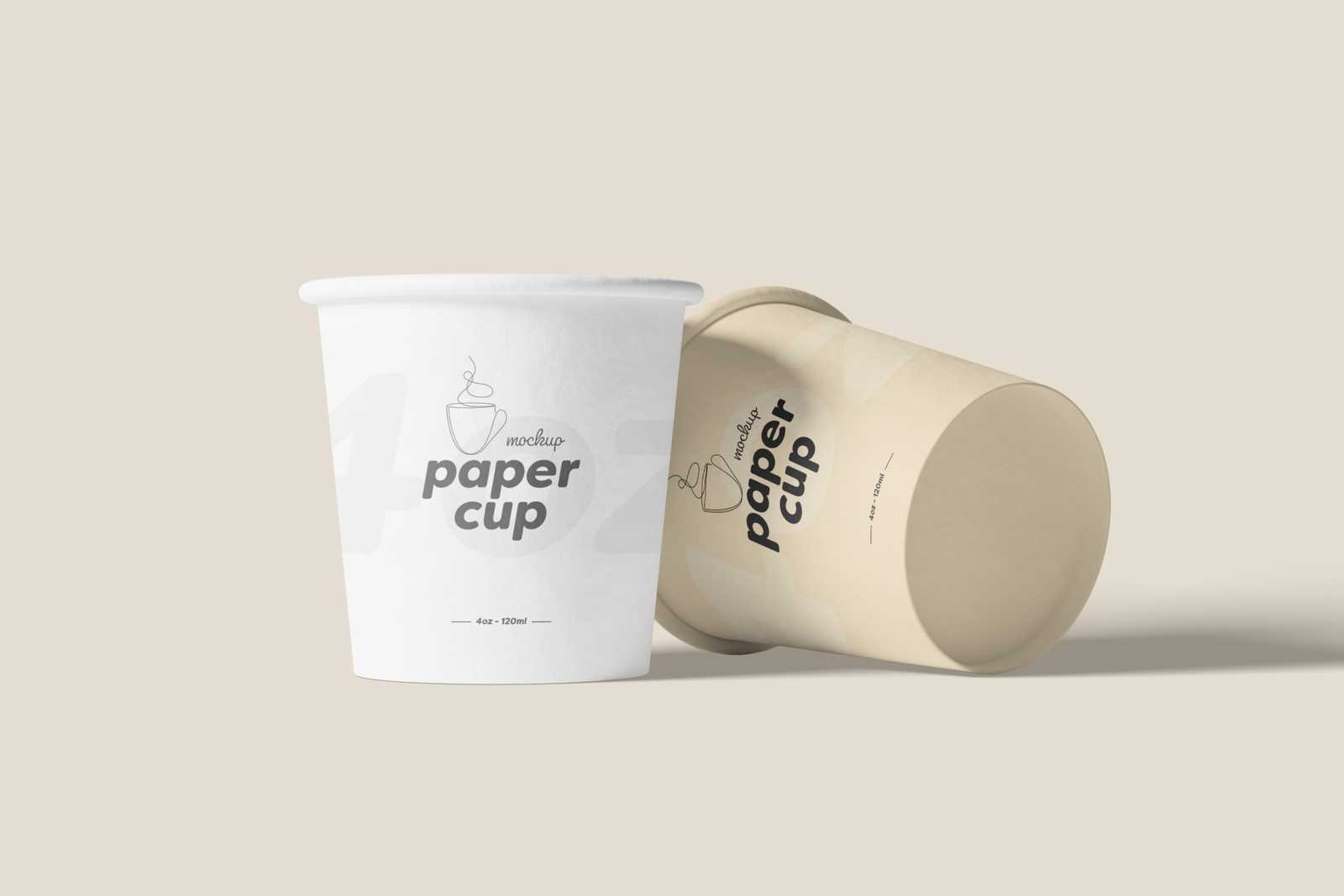 Free 4oz Paper Cup Mockup