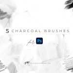 Free 5 Charcoal Brushes For Photoshop Free Download