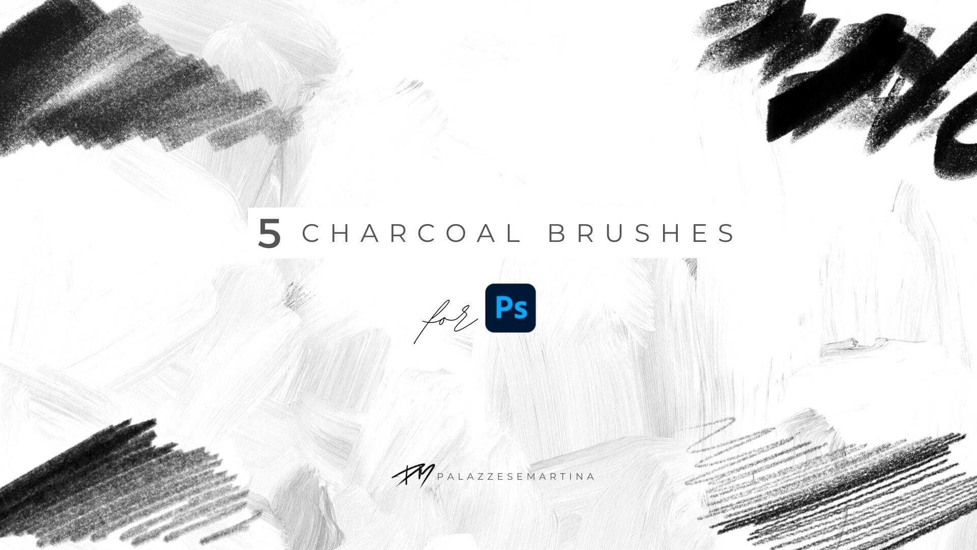 Free 5 Charcoal Brushes For Photoshop Free Download