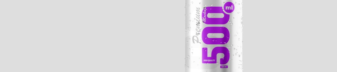 Free 500ml Soda/Beer Can Mockup