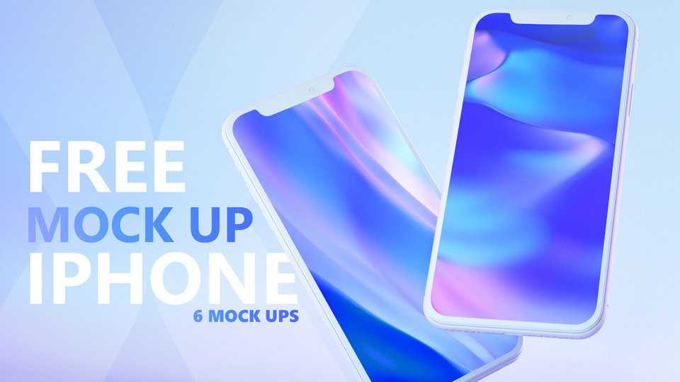 Free 6 Modern iPhone X Mockups