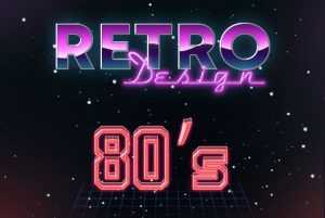 Free 80s Style Text Effect PSD