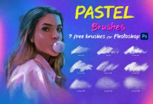 Free 9 Pastel Brushes for Photoshop Free Download – Soft Chalk & Oil Pastel Brush Pack