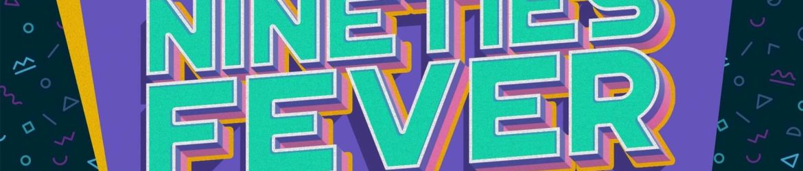 Free 90s Style 3D Text Effect PSD Template