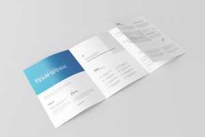 Free A4 4-Fold Brochure Mockup