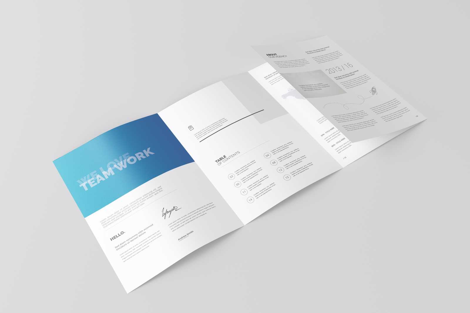 Free A4 4-Fold Brochure Mockup