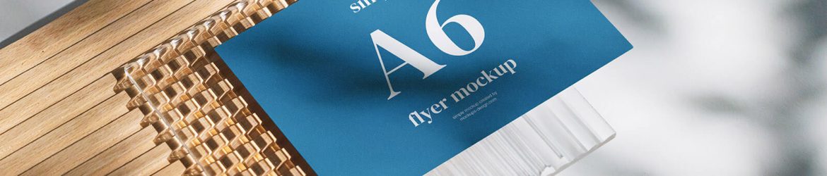 Free A4, A5, A6 Landscape Flyer Mockup PSD