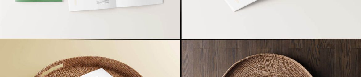 Free A4/ A5 Saddle Stitched Brochure / Magazine Mockup PSD Set