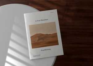 Free A4 Brochure Cover Design Mockup PSD