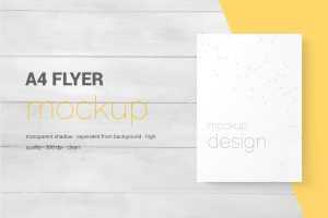 Free A4 Flyer PSD Mockup