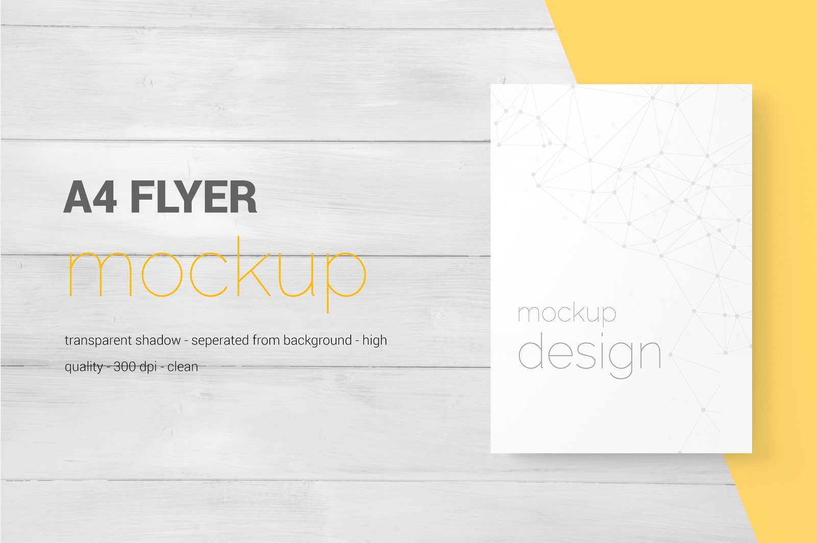 Free A4 Flyer PSD Mockup