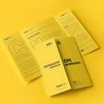 Free A4 Gatefold Brochure Mockup