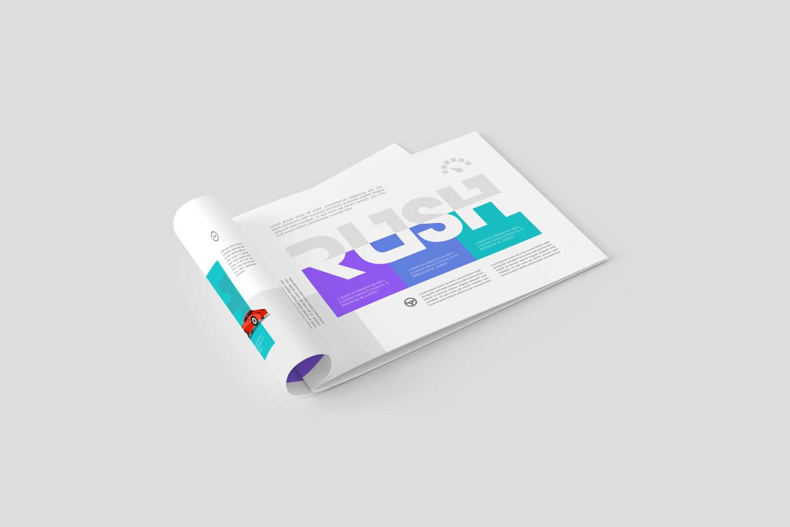 Free A4 Landscape Brochure Mock-Up