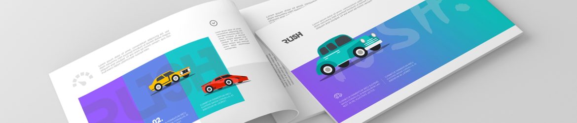 Free A4 Landscape Magazine Brochure Mockup