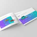 Free A4 Landscape Magazine Brochure Mockup