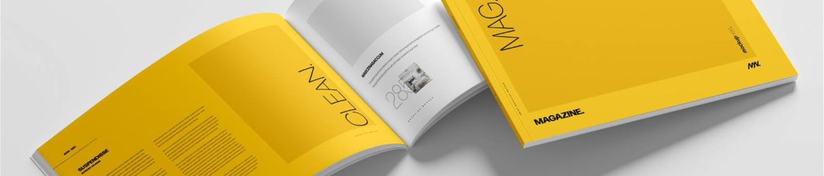 Free A4 Landscape Magazine Mockup PSD