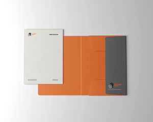 Free A4 Letterhead with Pocket Folder Mockup PSD