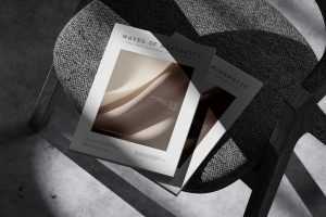 Free A4 Magazine Cover Mockup On Chair