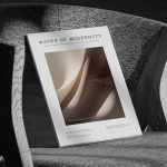 Free A4 Magazine Cover Mockup on Textured Fabric Chair