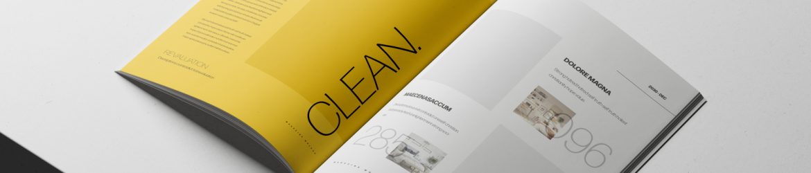 Free A4 Magazine Mockup Open on Minimal White Surface