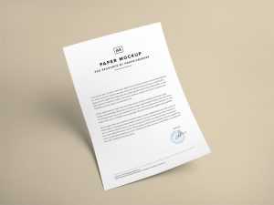 Free A4 Paper PSD Mockup - Free PSD Mockups | PsFiles