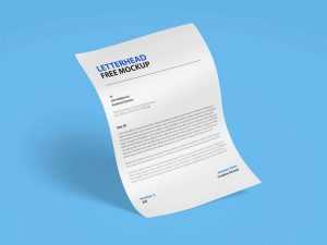 Free A4 Size Paper Flyer/Letterhead Mockup Set