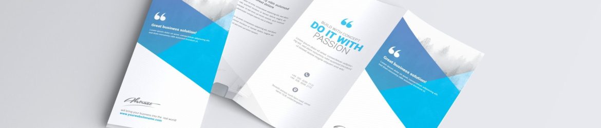 Free A4 Trifold Brochure Mockup