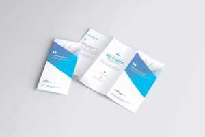 Free A4 Trifold Brochure Mockup