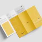 Free A4 Trifold Brochure Mockup Showing Front and Back