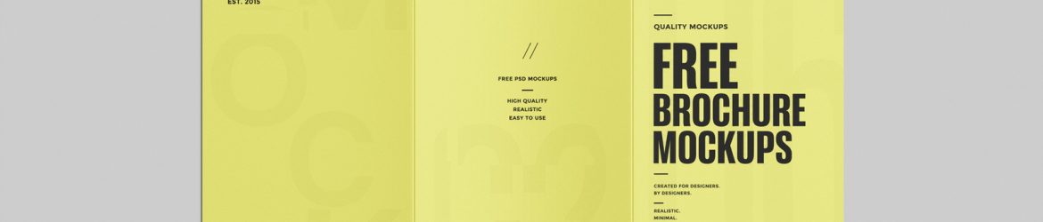 Free A4 Trifold Flyer Mockup Cover
