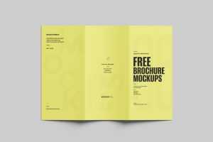 Free A4 Trifold Flyer Mockup Cover