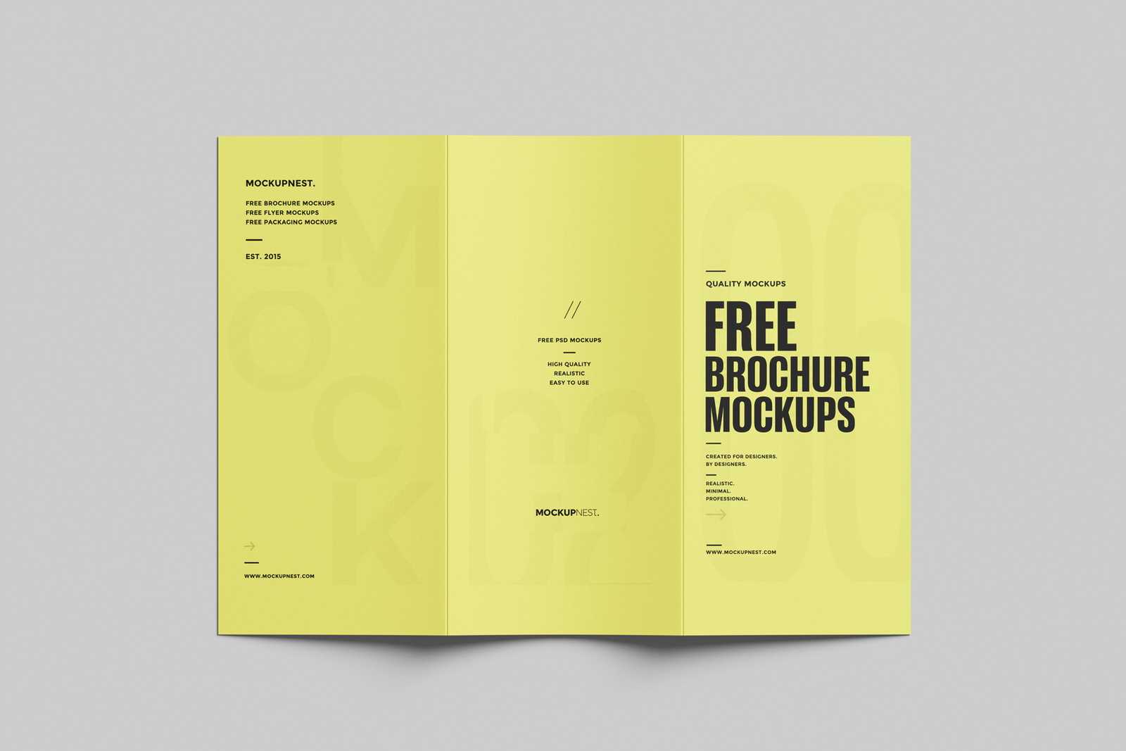Free A4 Trifold Flyer Mockup Cover