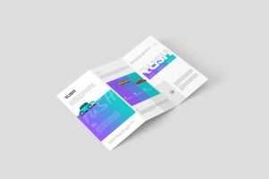 Free A4 Z-Fold Brochure Mockup