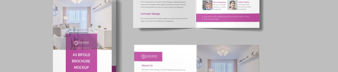 Free A5 Bifold Brochure Mockup PSD Free A5 Bifold Brochure Mockup PSD