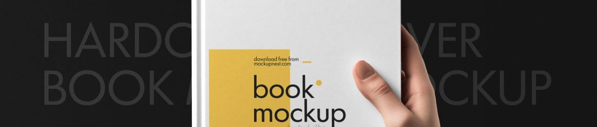 Free A5 Hardcover Book Cover Mockup In Hand