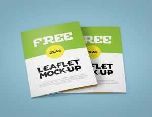 Free A5 Leaflet BiFold Mockup 6 PSD