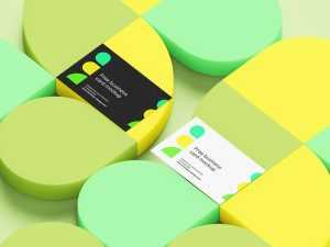 Free Abstract and Stylish Business Card Mockups PSD set