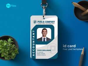 Free Accountant Office Identity Card Design Creative PSD Template